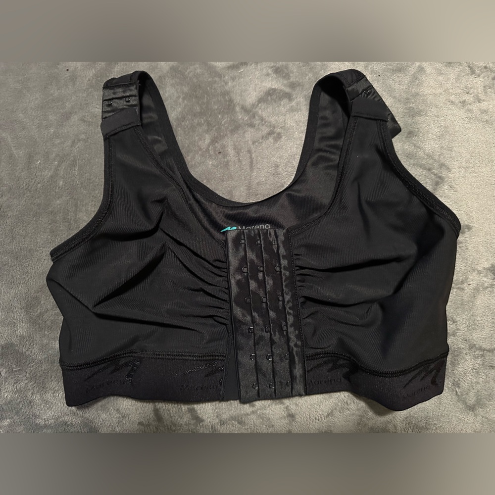 Marena Black Front-Closure Full Coverage Comfort Bra